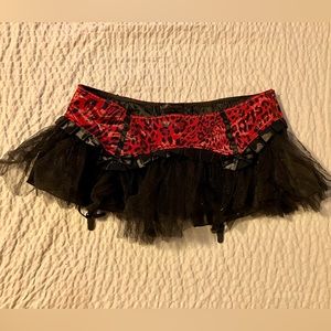 Lip Service Garter Mini Skirt goth punk emo 🖤 NWOT